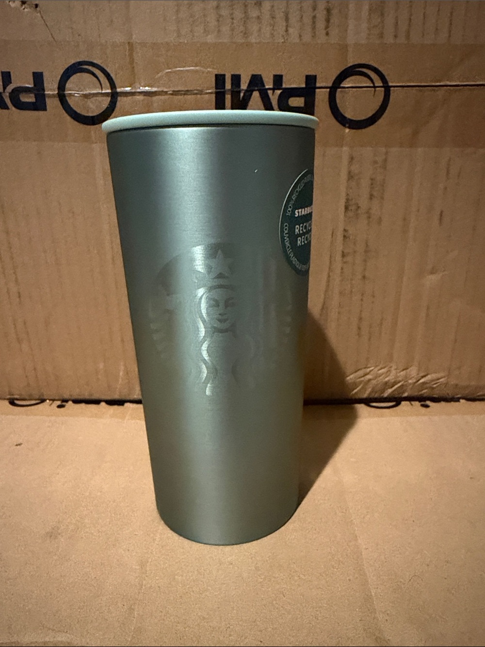 Starbucks Matte Mint Green Stainless Tumbler with Embossed Logo